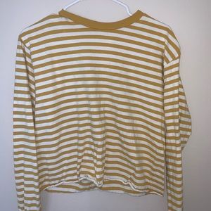 brandy cropped yellow sweater